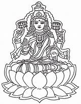 Hindu Lakshmi Goddess Hindou Dieu Inde Goddesses Malvorlage Tempel Dios Ausmalen Hindú Vishnu Adulte Coole Gott Diwali Coloriages Deities Kids sketch template