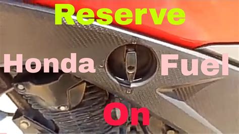 honda hornet fuel switch  reserve position honda youtube