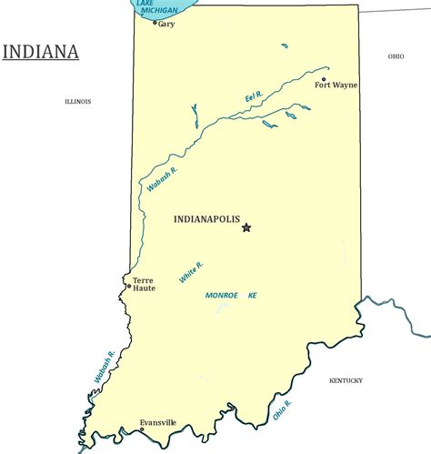 indiana state map glossy poster picture photo banner city etsy