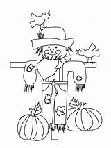 Coloring Pages Scarecrow Printable Halloween Print Fall Autumn Color Theme Letter Worksheets Kids Posters Scarecrows Thanksgiving First School Template Preschool sketch template