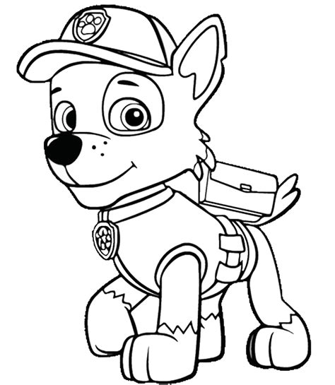 sky paw patrol colouring pages