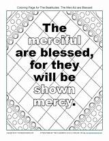 Beatitudes Merciful Sundayschoolzone Getcolorings sketch template