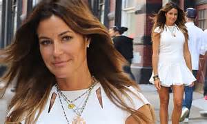 kelly bensimon 47 has legs for miles in tiny mini dress in new york daily mail online