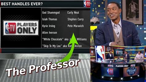 isiah thomas puts the professor on all time best handles list youtube