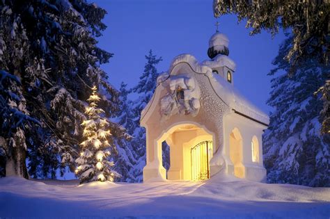 church   snow christmas  germany  christmas christmas scenes beautiful christmas