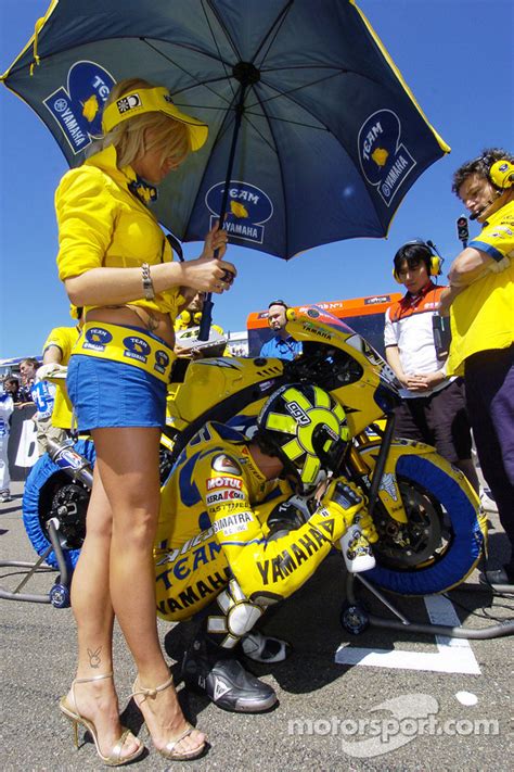 valentino rossi on the starting grid at german gp
