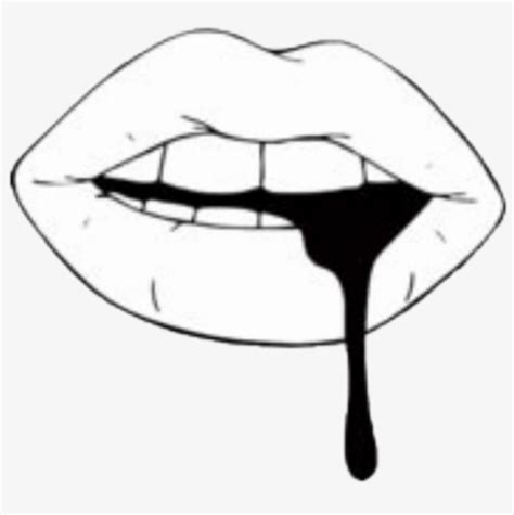 collection   lips drawing black  white  black