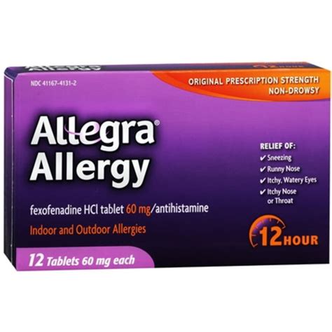 allegra adult non drowsy antihistamine tablets for 12 hour allergy
