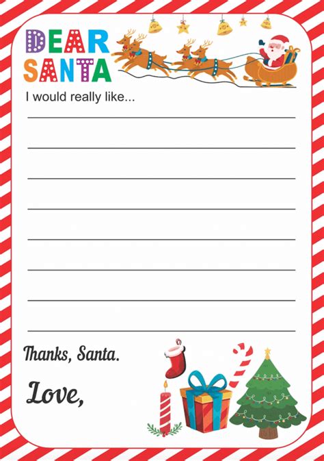 dear santa letter printables  kids   ages   spy