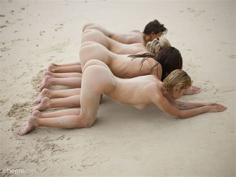 ariel marika melena and mira in sexy sand sculptures by hegre art 12 photos erotic beauties
