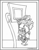 Basketball Coloring Pages Dunk Slam Print Player Sheets Colorwithfuzzy sketch template