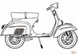 Vespa Scooter Piaggio Coloring Motor Drawing Sprint Pages Getdrawings Printable Drawings sketch template