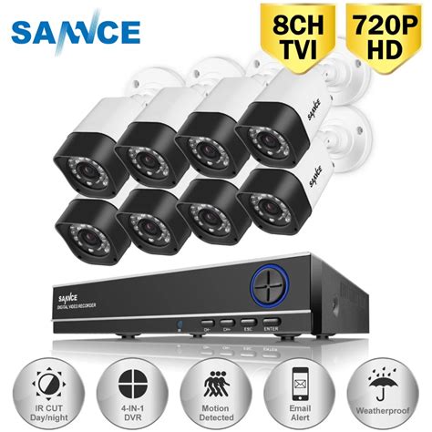 buy sannce pcs tvl p hd outdoor cctv security camera system  home