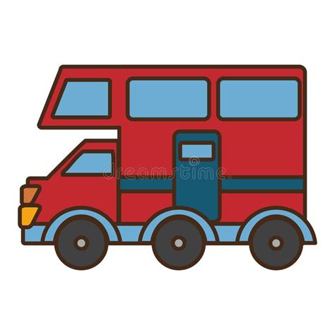 van vehicle transport isolated icon stock vector illustration  pictogram concept