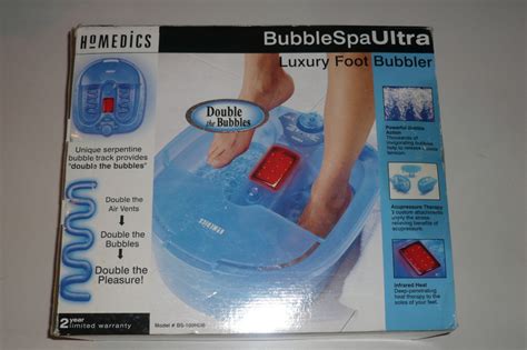 homedics bubble spa ultra luxury foot bubbler bath