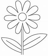 Coloring Pages Simple Kids Printable Print Easy Colouring Outline Drawing Sheets Flower sketch template
