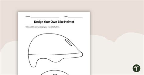 design   bike helmet worksheet teach starter