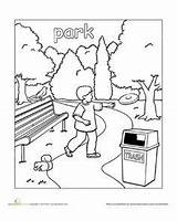 Kindergarten Parc Obstacle Colouring Designlooter Abc sketch template