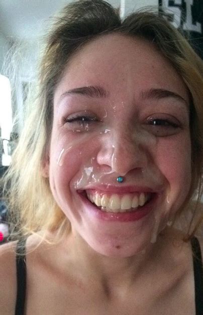smiling wife messy facial