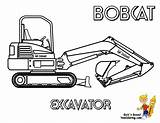 Bobcat Excavator Pelleteuse Yescoloring Truck Dessins Tractopelle Tractors Mécanique Bulldozer Bezoeken sketch template