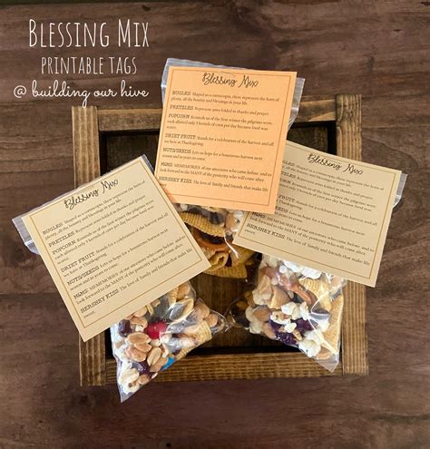 blessing mix   printable tags