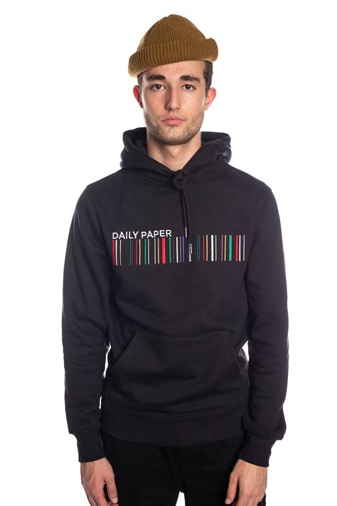 daily paper coyar embroidery hoodie black xnl