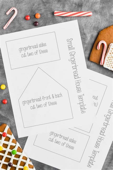 gingerbread house outline printable