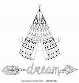 Coloring Teepee Pages North Drawing Arrow Feathers Indian Getcolorings Getdrawings sketch template