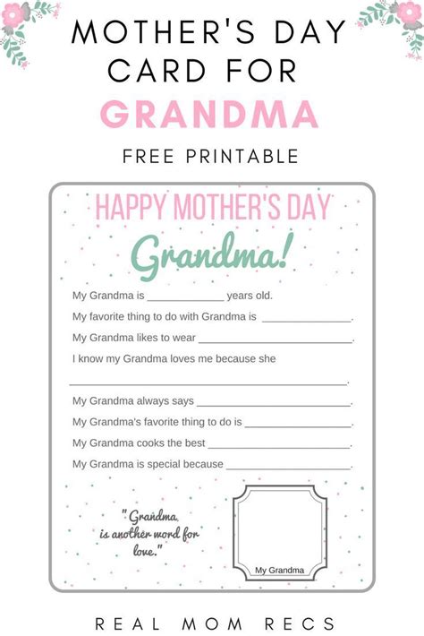 grandma feel special  loved  mothers day