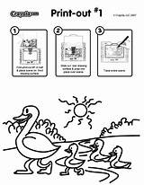 Ducks Thru Designer Scene Light Coloring Crayola Print sketch template