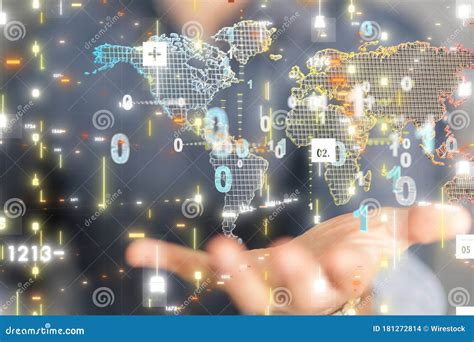 global network connection world map point stock photo image  planet communication