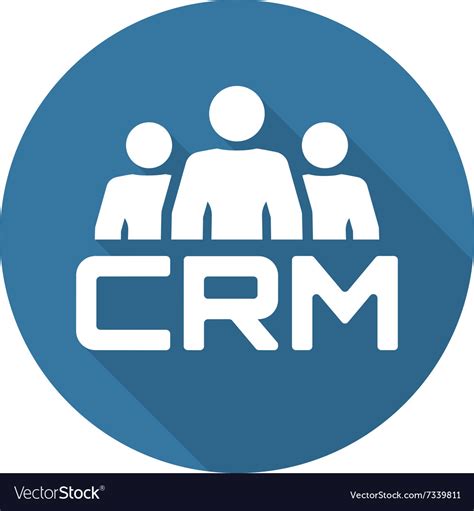 crm system icon flat design royalty  vector image