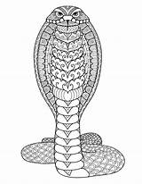 Cobra Coloriage Serpent Imprimer Artherapie Animaux sketch template