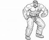 Strong Drawing Haggar Man Strongman Coloring Pages Printable Another Drawings Paintingvalley sketch template