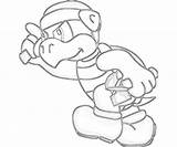 Hammer Bro Character Coloring Pages Mario sketch template