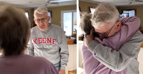 grandpa has best reaction when wife of almost 60 yrs comes home from