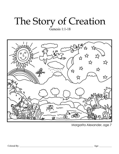 days  creation coloring pages   days  creation