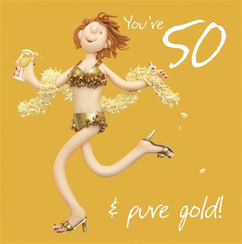 Female 50th Birthday Card Greeting Card One Lump Or Two