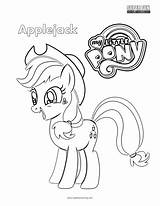 Pony Applejack Coloring Little Pages Getdrawings Getcolorings sketch template