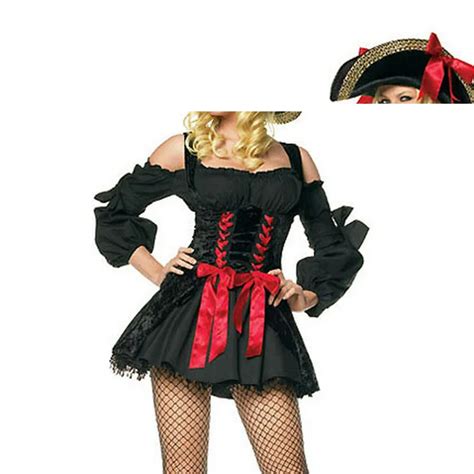 On Sale Vashejiang Blackandred Women Pirates Of The Caribbean Costumes