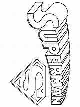 Superman Pages Coloring Logo Printable Boys Recommended sketch template