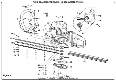 homelite ry cc hedge trimmer parts diagram  figure