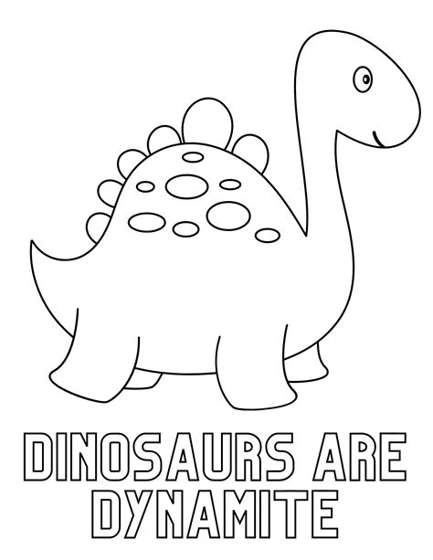 printable cute dinosaur coloring pages