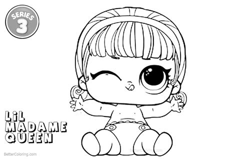 lol coloring pages series  lil madame queen  printable coloring