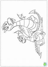 Knight Dinokids Mike Coloring Close sketch template