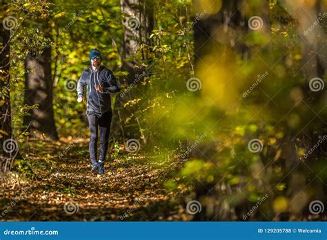 outdoor forest running stock photo image  motion