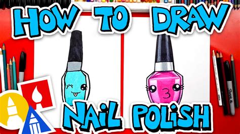 draw  cute nail polish bottle art  kids hub