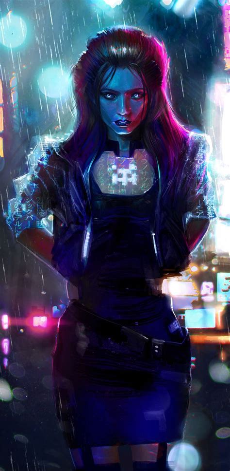 Cyberpunk Sci Fi Woman Cyborg Character Design Share Via