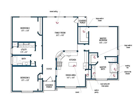 tilson nueces house plans floor plans large family rooms