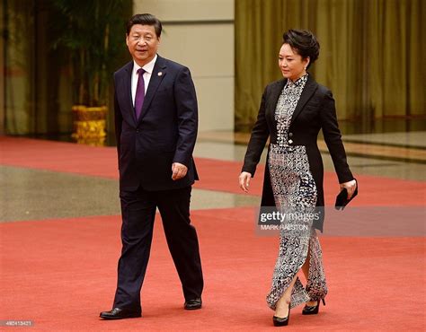 Chinese President Xi Jinping And His Wife Peng Liyuan Arrive To Greet